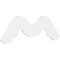 Ekena Millwork Pitch Midway Architectural Grade PVC Gable Pediment, 60"W x 35"H x 1"P (14/12) GPP060X035X100MID - alternate 1